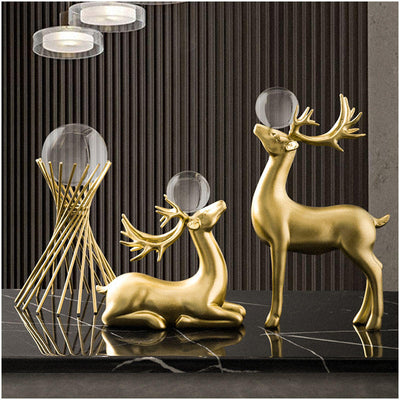 Modern luxury nordic table living room gold crystal accessories home decor macrame ornaments