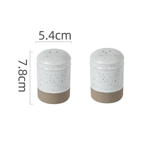 Earthen Elegance portable seasoning storage clay ceramic salt bottle wholesale pepper container shaker