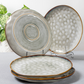 Elegant Color-Glazed Porcelain Royal plate - Classic Ceramic Plates - Premium Party Tableware for Dining & Entertaining