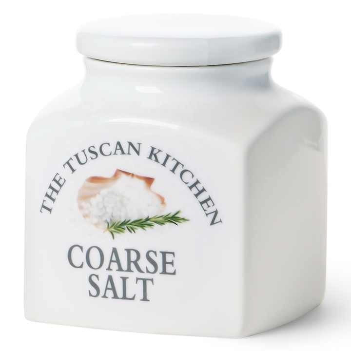 Tuscan Kitchen Porcelain Square Salt Cannister 1L