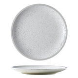 8inch white plate with black spots