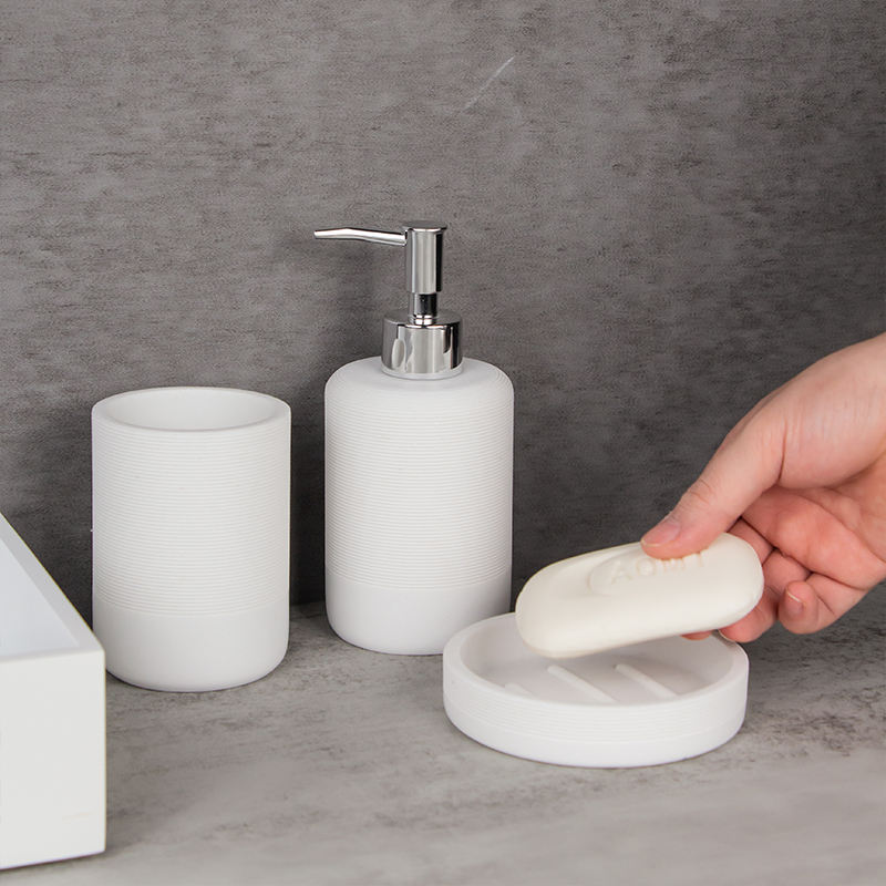 White Sandstone Soap Dispenser