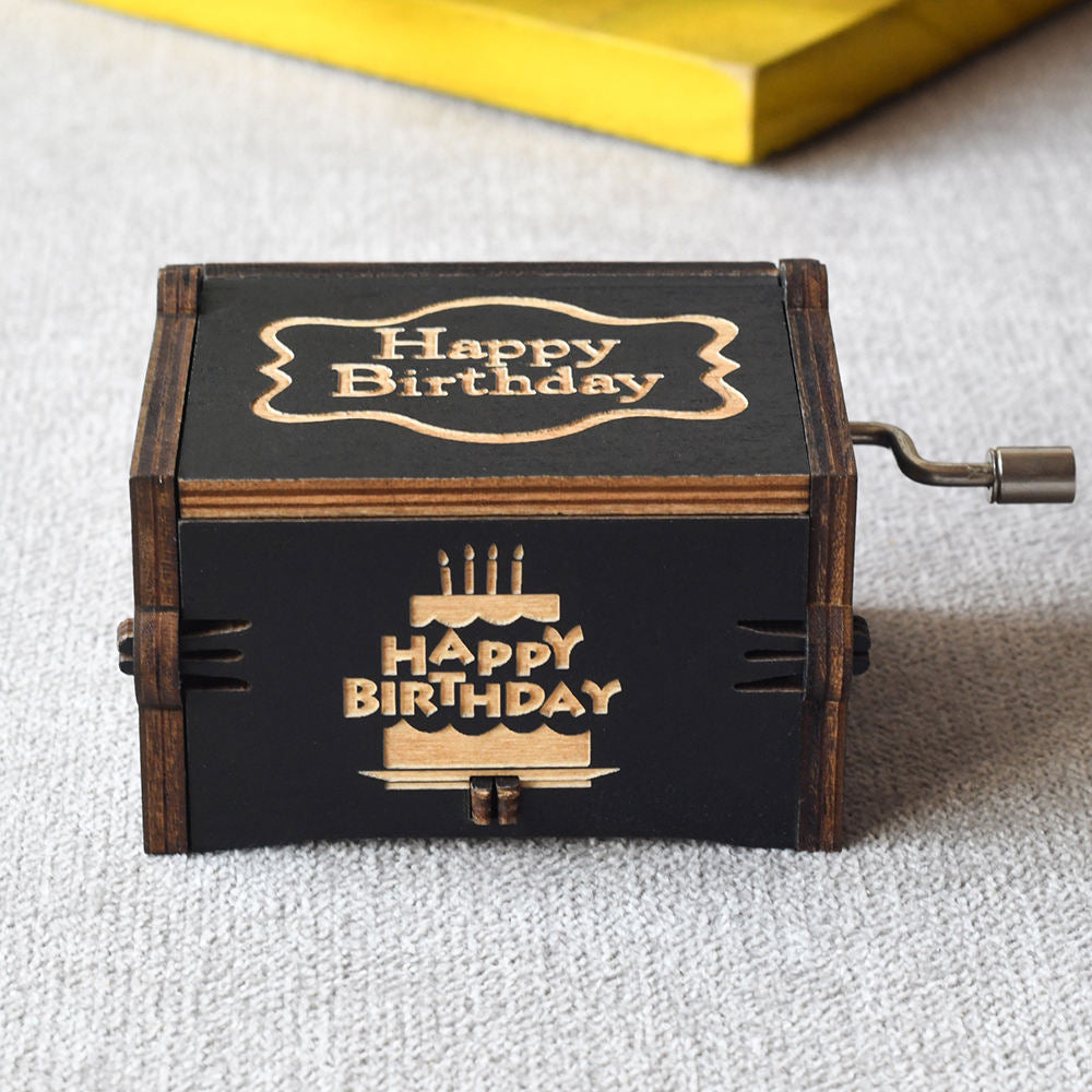 Happy Birthday Theme Wooden music box 65*51*42mm