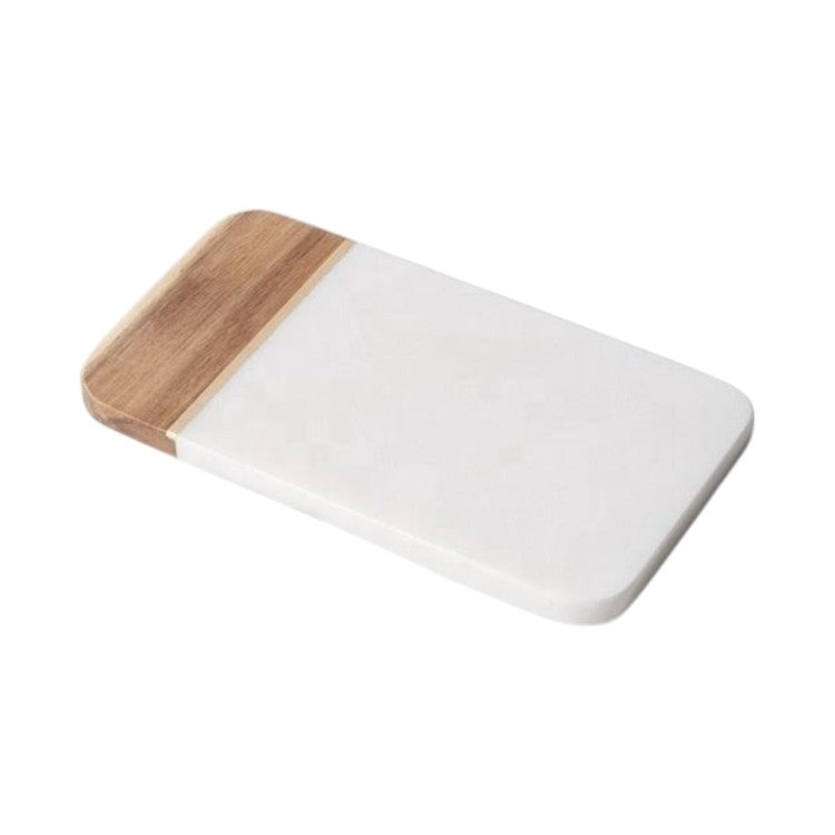 Marble and Acacia Bread Cutting Board – Stylish and Functional Board for Slicing Bread – Durable Combination of Marble and Acacia Wood for Kitchen or Serving Use