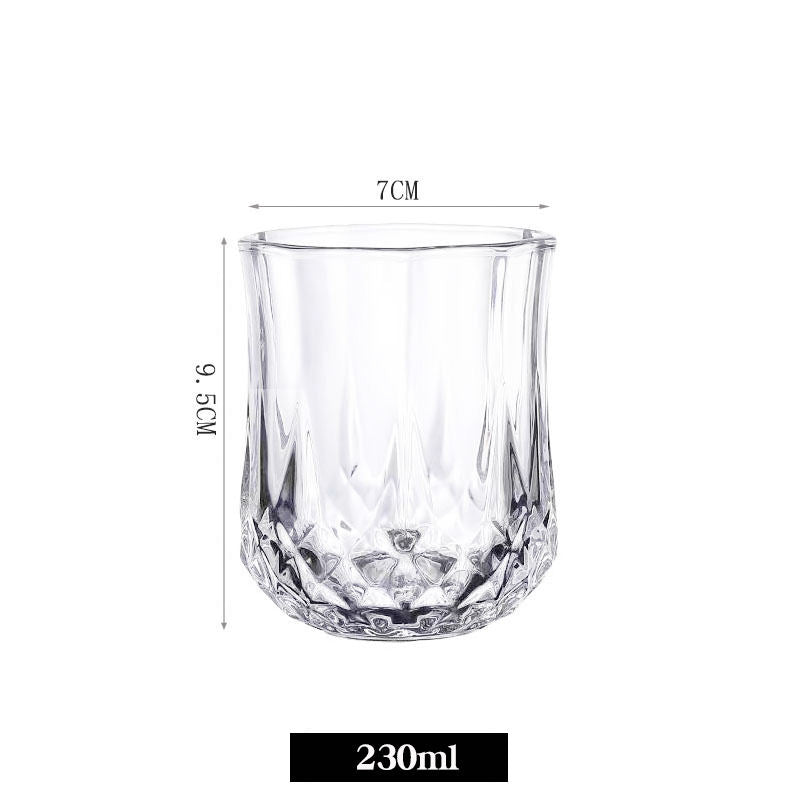 Diamond-embossed Whisky glass