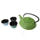 1200 Cast Iron Enamel Tea Kettle Teapot Teal