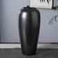 Black Tall Aesthetic Centerpiece Garden Circle Stoneware Grand Unique Ceramic Vase For Centerpiece Flowers