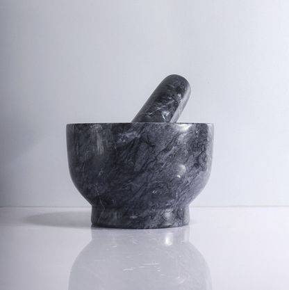 Nature Black Granite Mortars And Pestal Press Kitchenware 100% Natural Marble Stone Mortar With Pestle Set For Kitchen