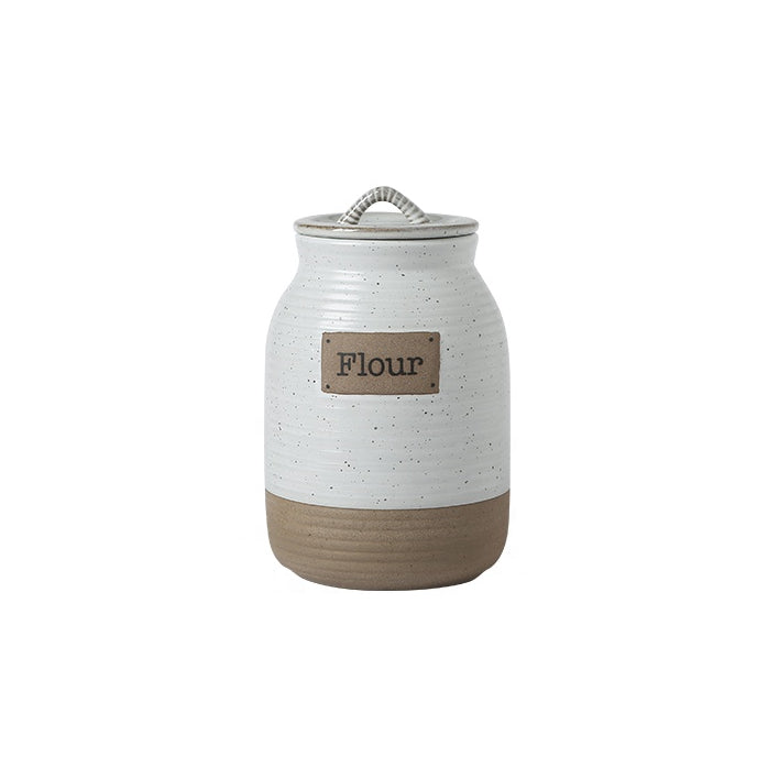 Earthen Elegance Ceramic Flour Canister - 1052ml