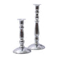 silver-plated iron candlesticks tabletop candle holders