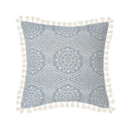 Morroca Style Tufted Cotton Linen Cushion Cover with Tassel