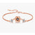 Silver Double Heart Projection Bracelet for Ladies