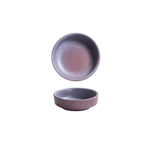 Elegant 8.7cm Divinity Purple Sauce Bowls, Set of 4 - Luxury Crackle Glaze Ceramic, Sustainable, Perfect for Home, Hotel, Restaurant