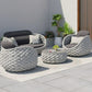 Patio Outdoor Rattan Furniture Set - Curl Rattan Sofa & Leisure Lounge Chair - Stylish Garden Seating for Relaxing and Entertaining