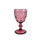 300ml Pink Victorian Vintage Wine Glass Set of 6 - Sustainable Glass, Elegant Design for Wine Enthusiasts