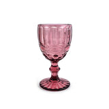 300ml Pink Victorian Vintage Wine Glass Set of 6 - Sustainable Glass, Elegant Design for Wine Enthusiasts