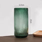 Green European Art Transparent  Centerpiece Glass Vase