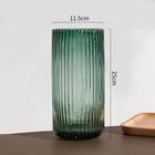 Green European Art Transparent  Centerpiece Glass Vase