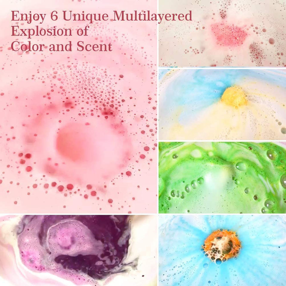High Quality Hand Made Natural Ingredient Organic Essential Oil Moisturizing Colorful Whitening Sleep Relaxing Bath Bombs