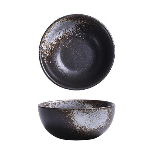 3.6 inch black white Japanese bowl