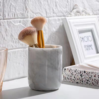 Marble brush holder