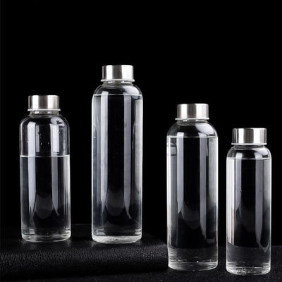 Smoothie 500ml High Borosilicate Water Bottle Black