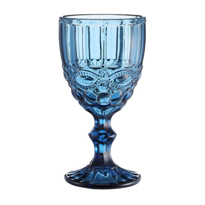 Blue French Vintage Wine Glass – Elegant Crystal Stemware – Classic Design with Rich Blue Hue – Ideal for Serving Wine, Cocktails, or Special Occasions – Timeless, Sophisticated Touch for Your Glassware Collection