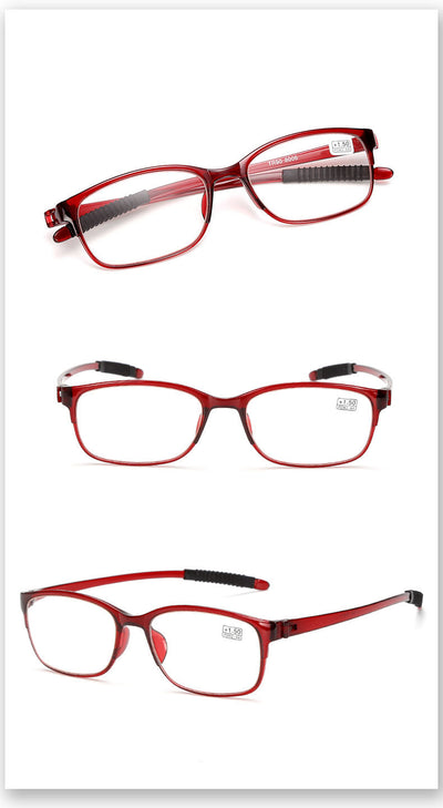 +300 reading glasses red