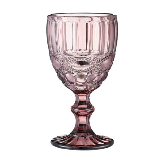 Pink French Vintage Wine Glass – Elegant Crystal Stemware – Classic Design with Soft Pink Hue – Perfect for Serving Wine, Cocktails, or Special Occasions – Timeless, Sophisticated Addition to Your Glassware Collection