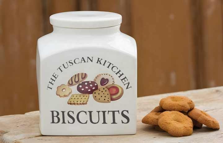 Tuscan Kitchen Porcelain Square 3.5L Cannister Potatoes