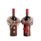 Christmas Wine Bottle Cover – Plaid Sweater Design with Faux Fur – Wine Bottle Holder Pouch for Xmas Dinner Party – Festive and Fun Holiday Decoration for Wine Bottles