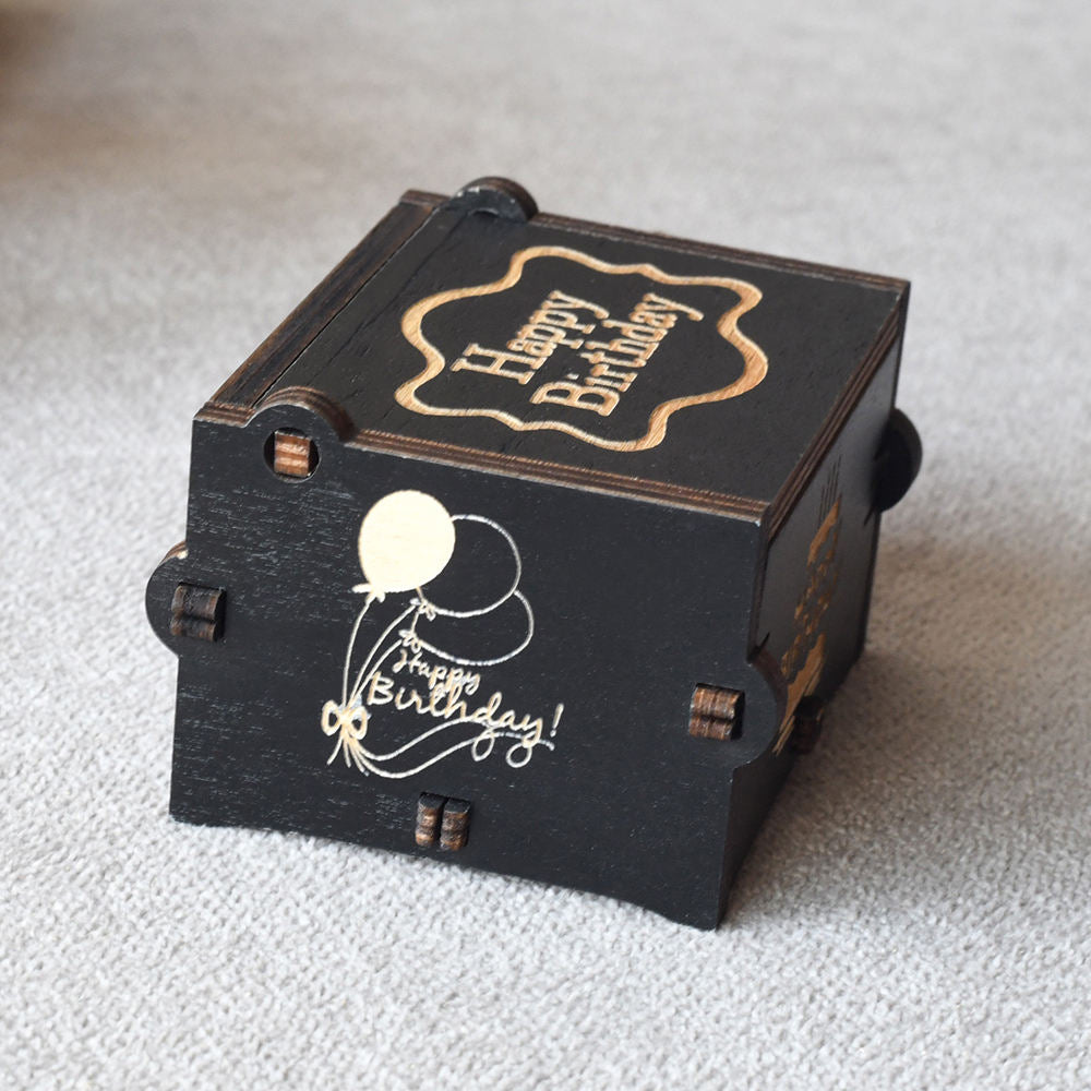 Happy Birthday Theme Wooden music box 65*51*42mm