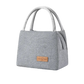 Large Grey Bento Bag - Oxford Cloth Shoulder Lunch Bag for Outdoor Picnics, Thermal Insulation, Waterproof, 600D Material