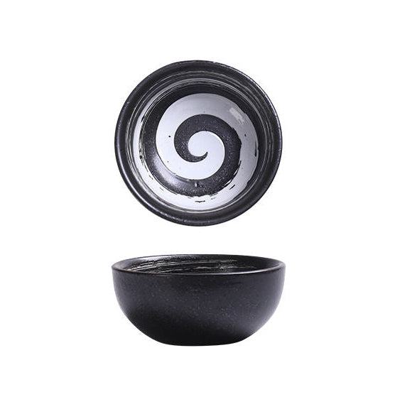 3.6 inch black vortex Japanese bowl