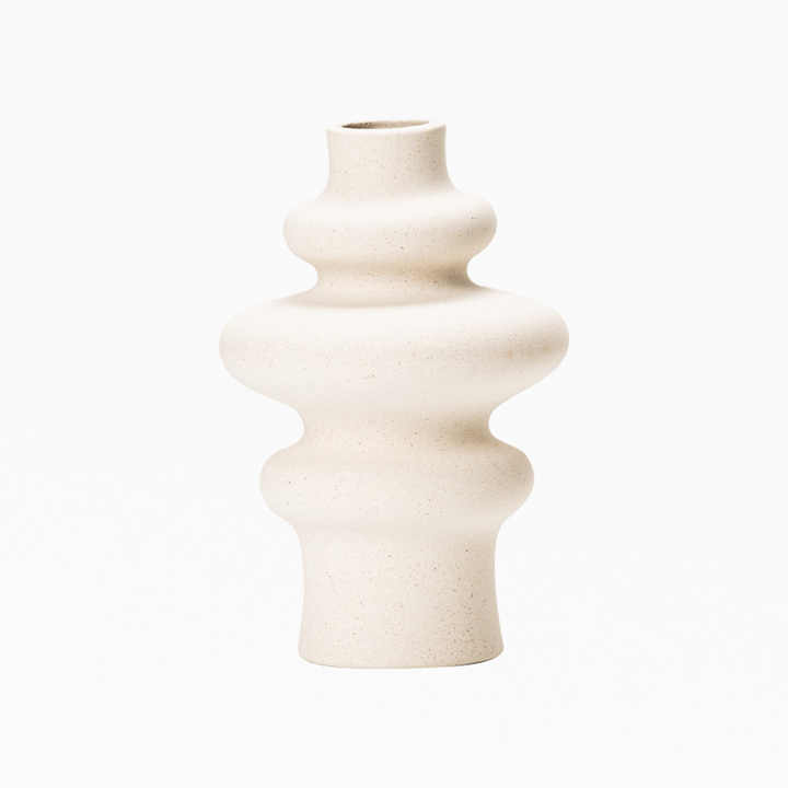 Broad Cone Indented Handmade Plant Circular Wedding Vase Nordic Ceramic Vase