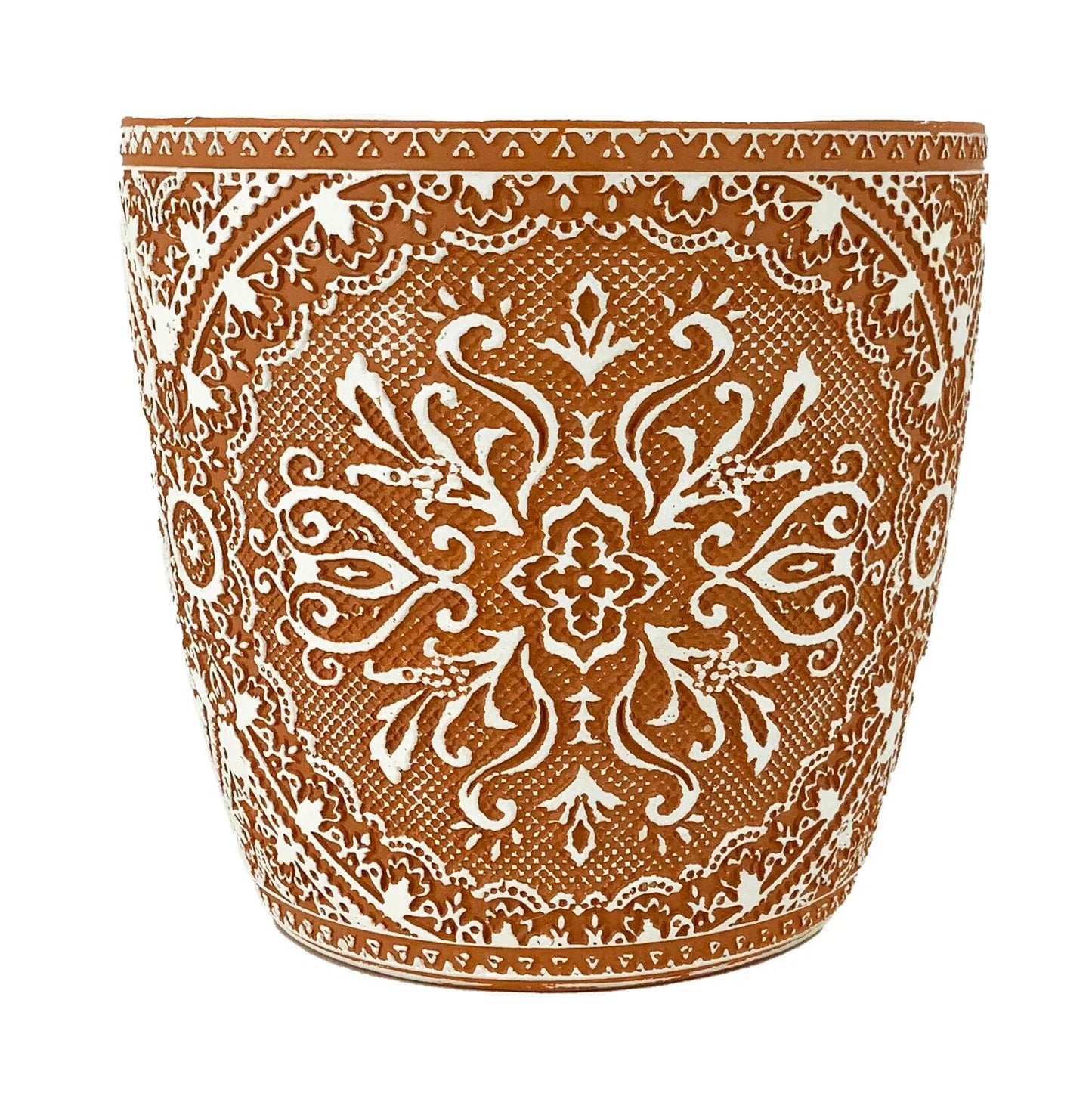 Gold Vine Ceramic Flowerpot - Modern Design Style, Tabletop Vase, Eco-Friendly, 13.5x13.5x12.5cm