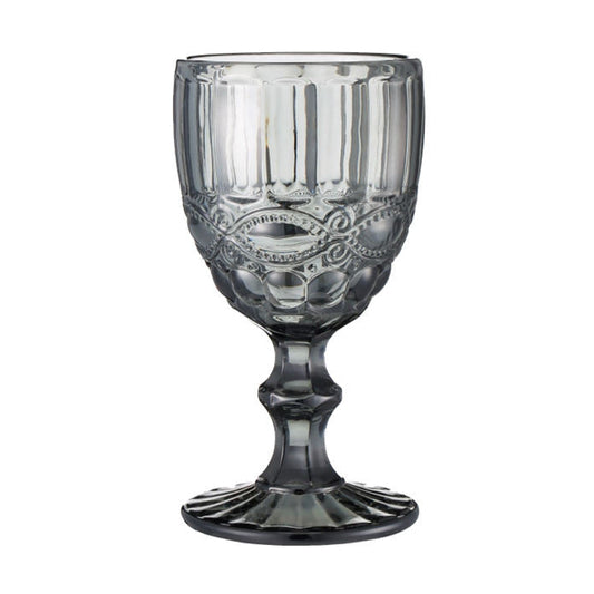 Gray French Vintage Wine Glass – Elegant Crystal Stemware – Classic Design with Soft Gray Hue – Perfect for Serving Wine, Cocktails, or Special Occasions – Timeless, Sophisticated Addition to Your Glassware Collection