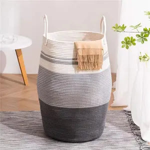 Bamboo cloth laundry basket Classification of dirty clothes basket Bamboo three-layer shelf storage basket