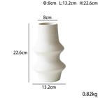 Indented  Cone Shaped Home Decor Element Contemporary Home Decor Ceramic Vase For Weddings Ceramics