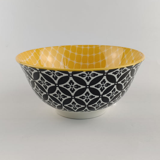 Luxury Hand-Painted Porcelain Bowl – Yellow & Blue