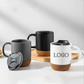 400ml matte stoneware multi colour customized logo tea coffee ceramic mug with natural cork base