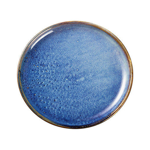 7.5inch Blue fambe smooth plate