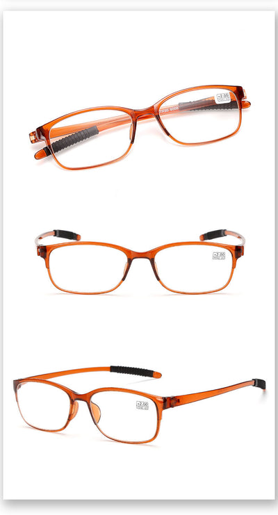 +250 reading glasses orange