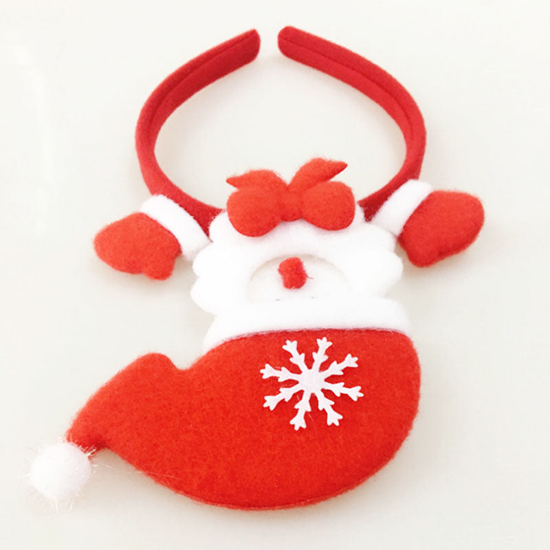 Christmas decoration red old man headband children hair accessories