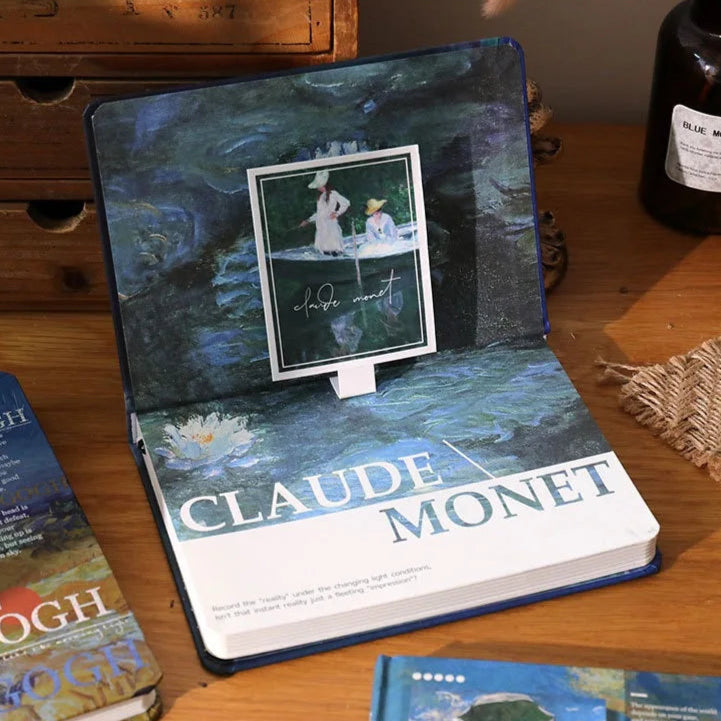 Van Gogh Monet Fancy Famous Painting Hardcover Journal Notebook 98 sheets
