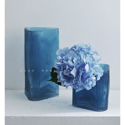 Green Elegant Plant Flower Glass Vase
