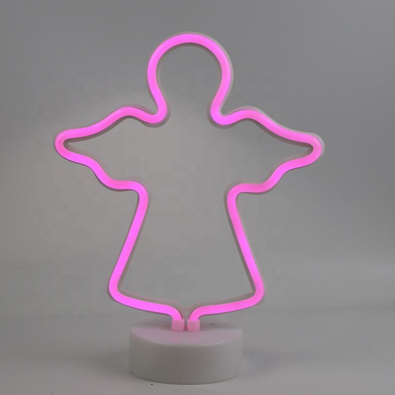 LED Holiday Angel Neon Lights for Decoration LED christmas light indoor battery power use