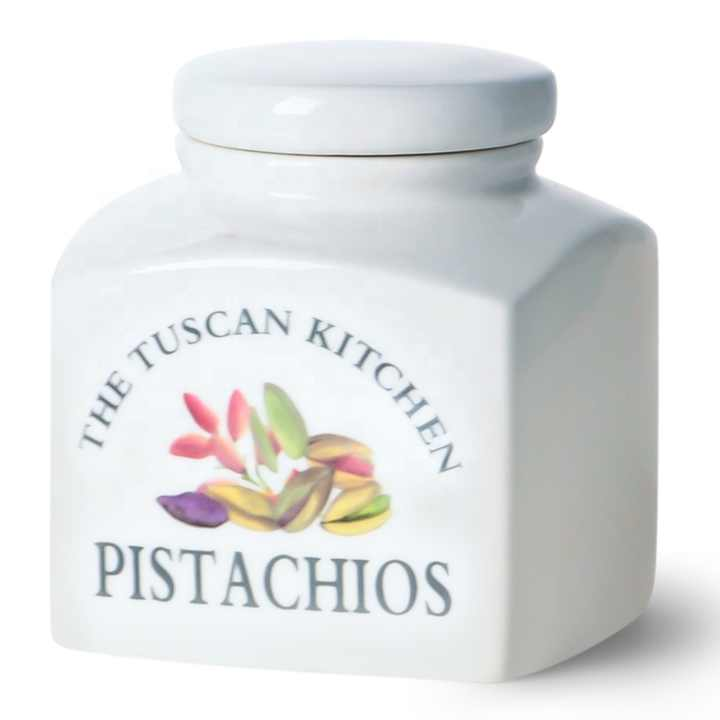 Tuscan Kitchen Porcelain Square 500ml Tea Cannister