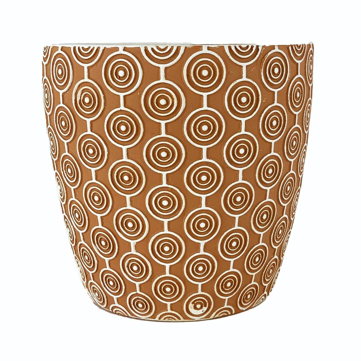 Orange Vine Ceramic Flowerpot - Modern Design Style, Tabletop Vase, Eco-Friendly, 13.5x13.5x12.5cm