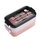 Pink Plastic Lunch Box Set Durable and Stylish Lunch Boxes for Kids and Adults Food Storage Containers with Leak-Proof Lids for School Office and Travel Use